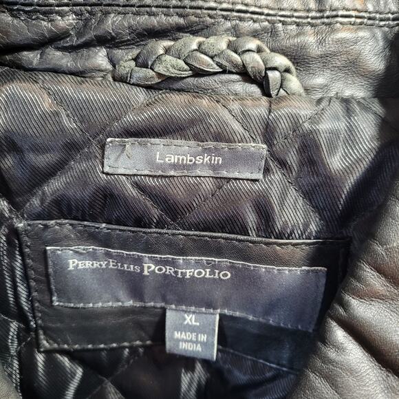 Perry Ellis Portfolio Lambskin Jacket size XL - Picture 6 of 9